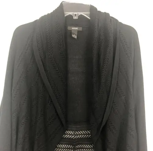 Alfani  Women's Black Open Front Cardigan Size Small