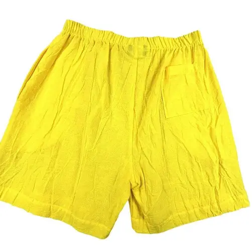 Bay Breeze Yellow Cotton Shorts Womens S Swimsuit Cover Beach Pool Made in USA