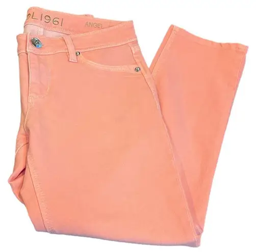DL1961 Angel Mid-Rise Skinny Ankle Jeans Sherbet Peach Size 26