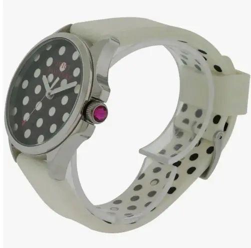 Juicy Couture 🆕 NWT  Jetsetter Polka Dot Watch Analog Display Quartz White Black