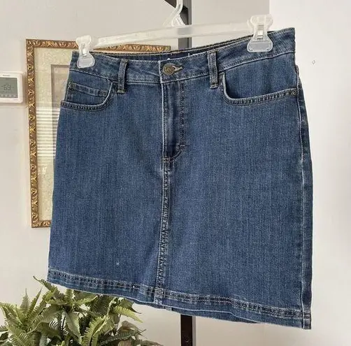 Lee Womens Mid-Rise Regular Fit Jean Denim Skort Size M Waist 31” 5 Pockets