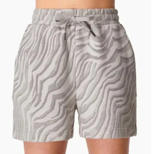 Sweaty Betty  Organic Cotton Animal Print Athletic Shorts French Terry Size M NWT