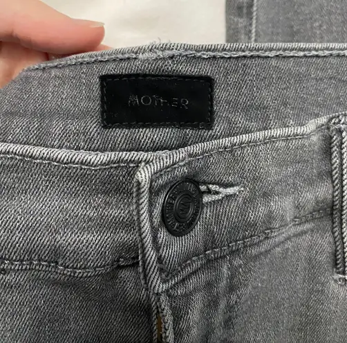 MOTHER Denim Mother Grey The Swooner Supermoon Stripe Jeans