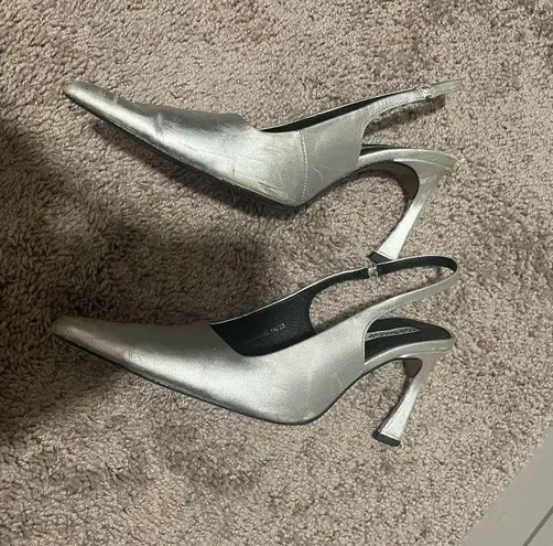 Topshop  matte silver heels