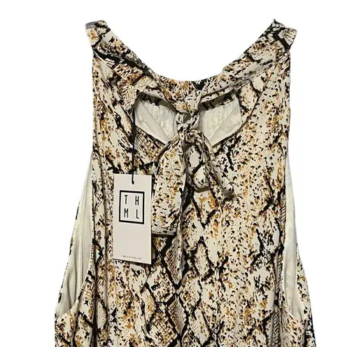 THML Halter Snake Print Maxi Dress Medium