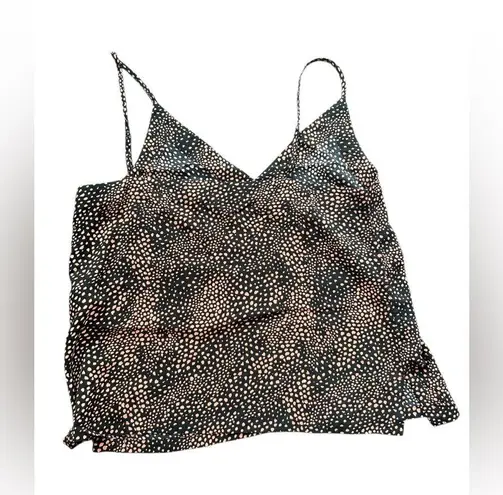 Seafolly Standard Printed Sleeveless Cami Cover Up Tank Top Safari Spot Black