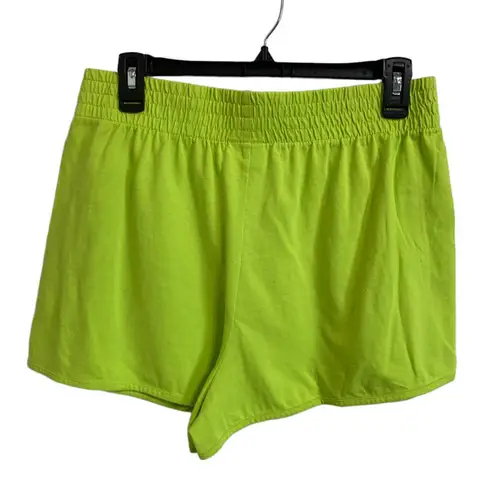 Abound  dolphin hem neon green pull on shorts size S NEW