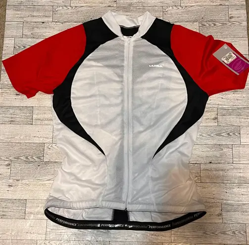 Performance Bicycle Ultra Women's Short Sleeve Cycling Shirt Size XL Red White