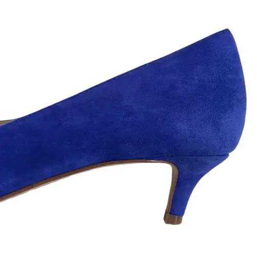 Boden Leather Low Heels Royal Blue Size 7