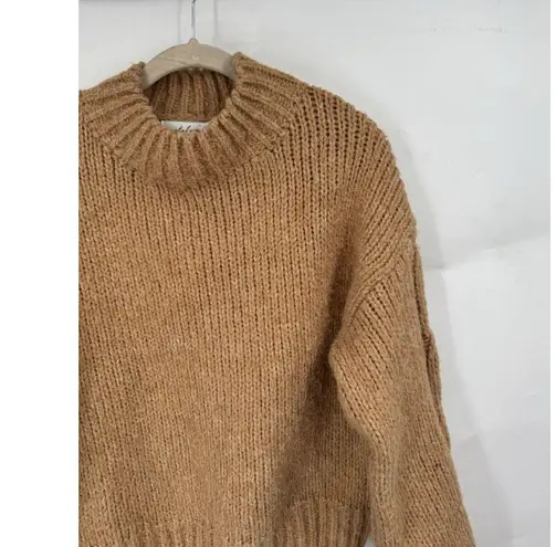 Petal + Pup Pullover Mock Neck Sweater Women S/M Golden Tan Granolagirl Boho Size M
