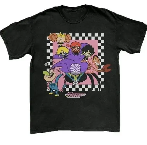 NWOT The Powerpuff Girls Black Graphic T