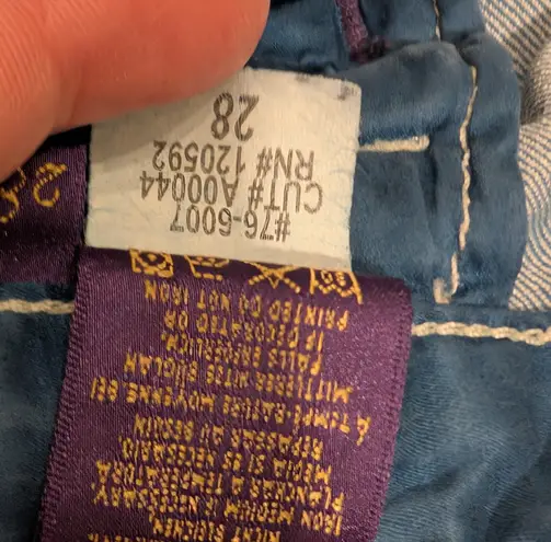 Rich & Skinny Jean Shorts Womens 28 Blue Denim Bermuda Buttonfly Designer