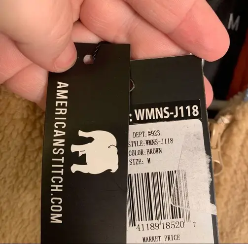 American Stitch Faux Fur Bomber Jacket Size M