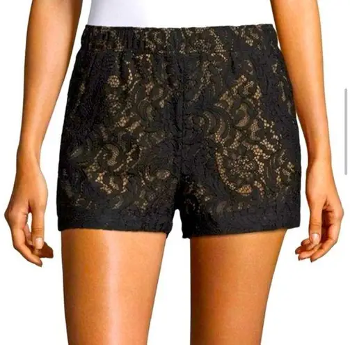 BCBG MAX AZRIA Black and Nude Shorts with Pockets. Size Medium.