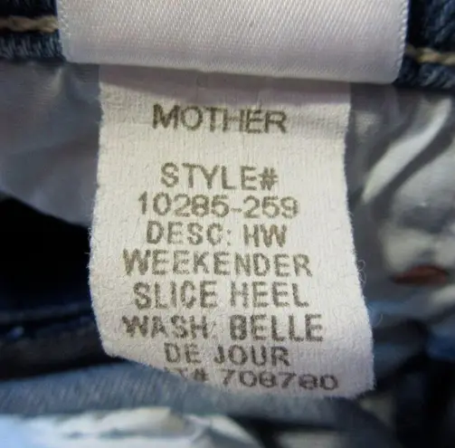NWT Mother High Waisted Weekender Slice Heel in Belle De Jour Flare Jeans 34