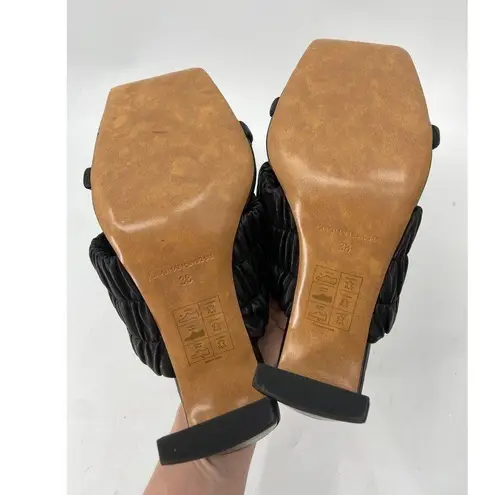 Jonathan Simkai Felix Elastic Mule Heels Sandals Black 38 NWOB Size 7