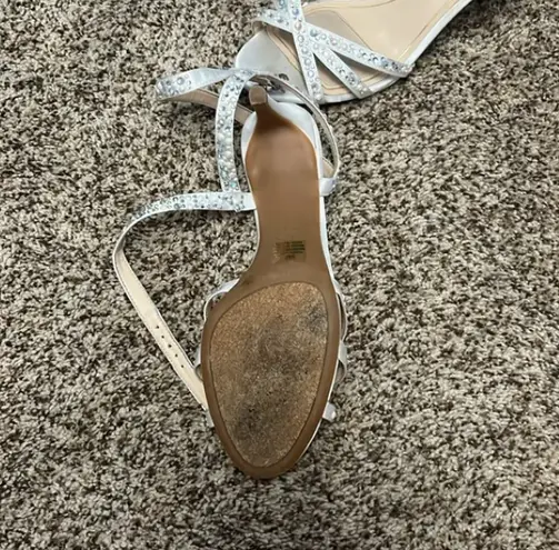 Alex Marie Rhinestone Kandis Strappy Dress Heels, Size 9, EUC