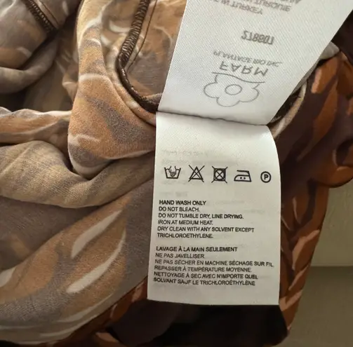 Farm Rio Anthro Long-Sleeve Low-Back Printed Midi Dress