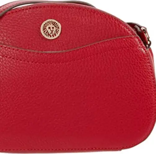 Anne Klein New  Red Saffiano Leather Crossbody Bag