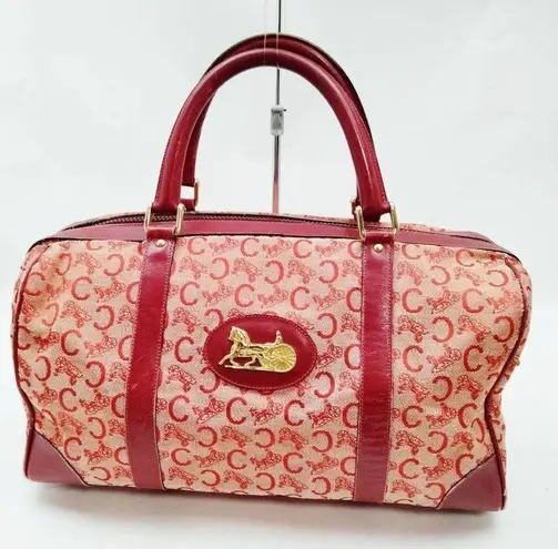 CELINE Red Canvas Boston Bag - Rehab Corner Wear