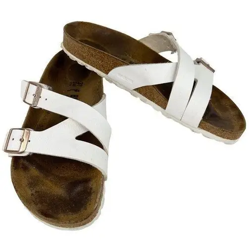 Birkenstock  Yao Sandals White Double Buckle 37 L6M4