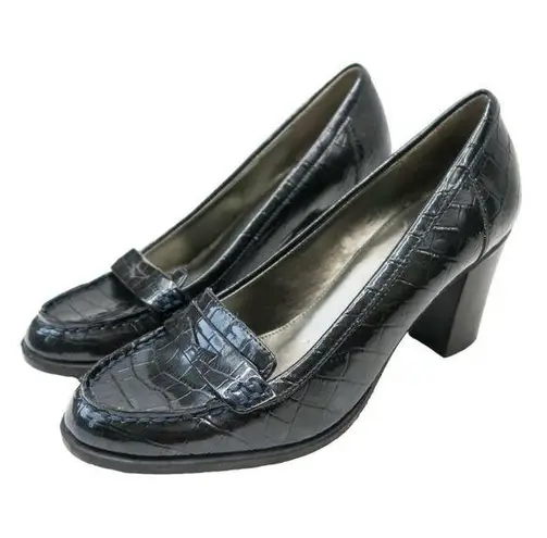 Bandolino Vintage 90s Croc Penny Loafer Pumps