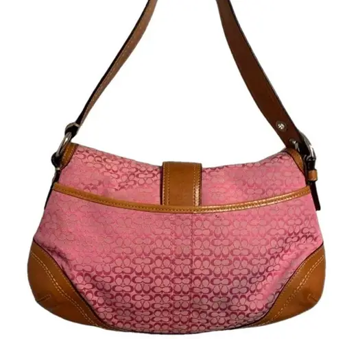 Coach Y2k  Pink Signature Canvas Soho Hamilton Shoulder Bag