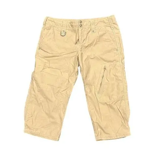 Athleta ★  Beige Despia Kicker Crop Cargo Pants with Drawstring Outdoor Shorts ★ - Image 1