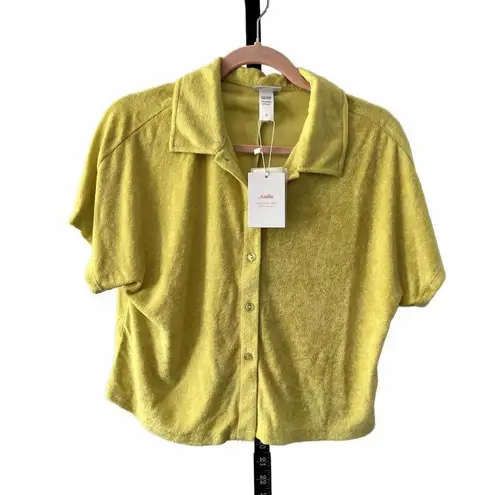 ANDIE Resortwear Cropped Button Up Shirt