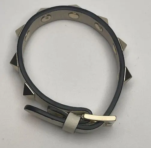Valentino Garavani Rockstud Calfskin Leather Bracelet - Light Ivory - Preowned