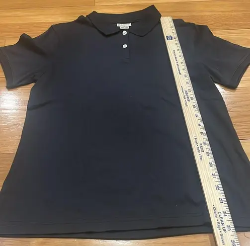 L.L.Bean women’s black short sleeve polo shirt size medium.