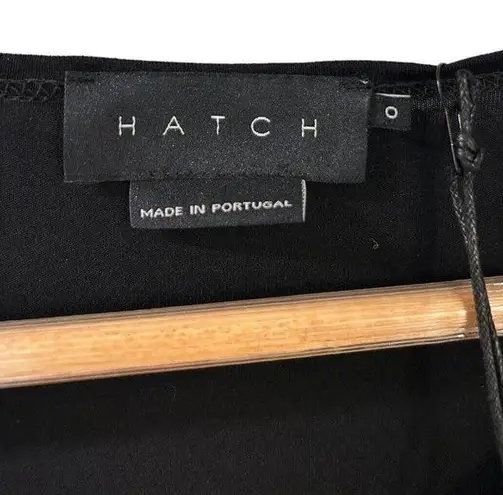 Hatch Women's Black The Long sleeve Tee Size 0 NWT $108 MSRP NEW