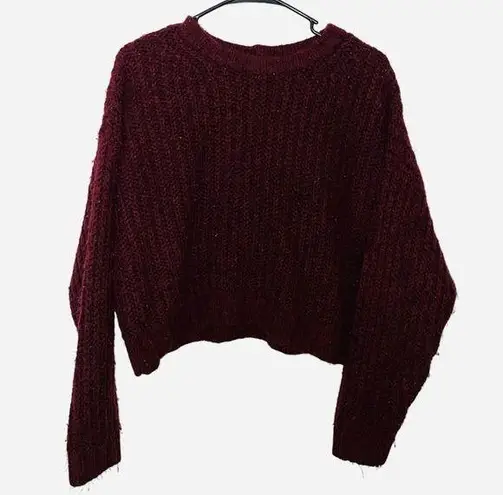 American Eagle  Burgundy Knit Sweater Size Medium