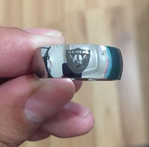 Silver Arc Oakland Raiders Ring
