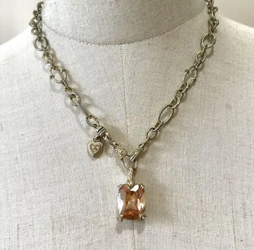Vintage rhinestone pendant necklace