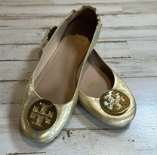 Tory Burch  Gold Ballet Flats