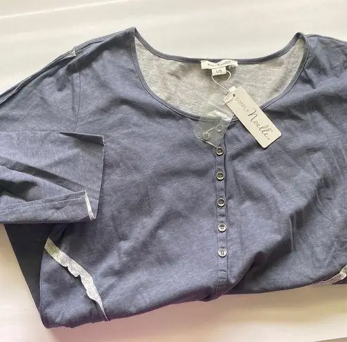 Simply Noelle NWT ‘Soak Up The Sun’ navy crochet tunic, size L/XL