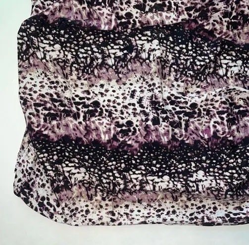 Cacique Lane Bryant Swim Tunic Top Size 42DD Balconette Purple Boho Print Underwire