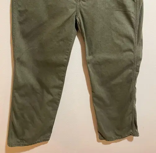 Reformation  Marine Jean Trouser Pant Cropped Ankle Army Green Size 29