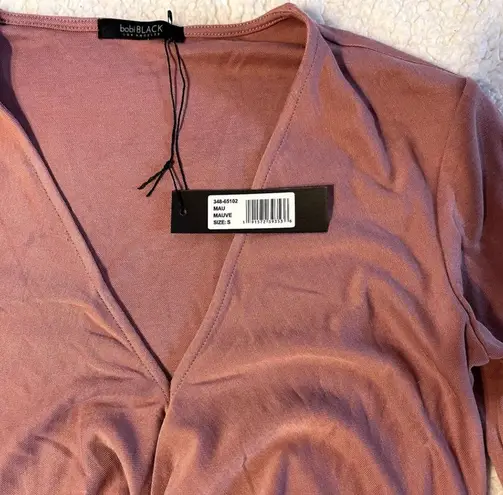 Bobi NWT Black Mauve Front Knot Dress