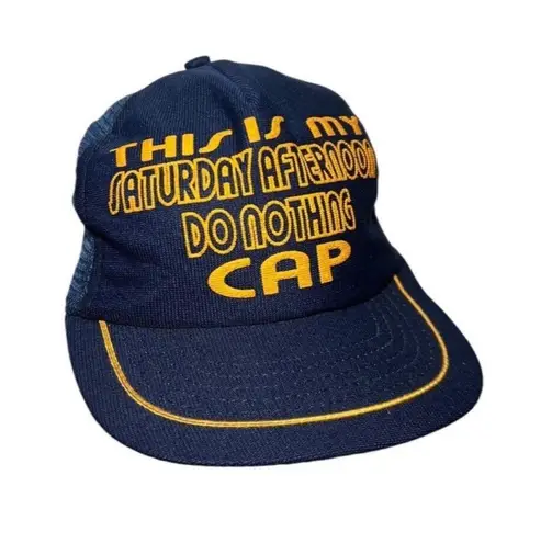 Vintage Unbranded Adults “Saturday Do Nothing” SnapBack 80s Trucker Graphic Hat Multiple