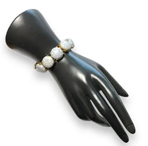 Womens Matching Faux Marble Stretch Fashion Bracelets Statement Jewelry Green