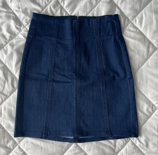 Cello NWOT  High Waisted Dark Wash Denim Skirt