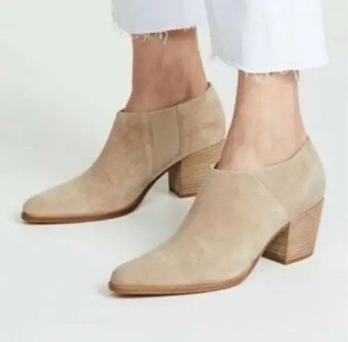 Vince  Hamilton Ankle Boot Clay Suede Leather Heeled Bootie Size6 1/2M - Image 1