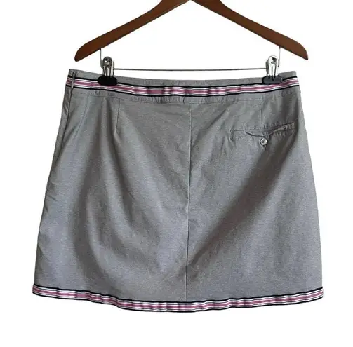 Lady Hagen  Women Skort Built In Shorts Size 14 Gray Side Zip Golf Tennis Sport