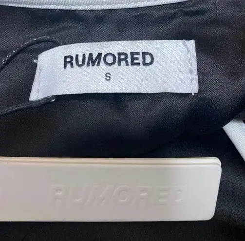 NEW Rumored Black Open Tie Front Sleeveless Cami Camisole Crop Vest Tank Top S