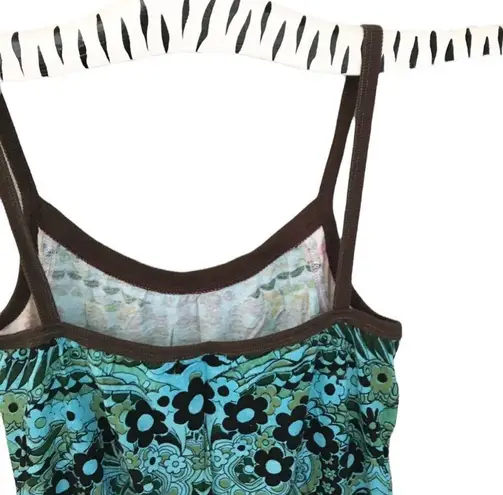 new skinny minnie 𑁍 Mixed Floral Print Mini Sun Dress 𑁍 Blue + Black 𑁍 Large