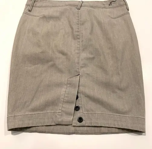 Earnest Sewn Light Gray Lizzie Slim Denim Pencil Skirt Size 29 Size M