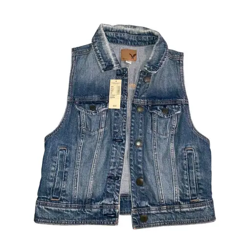 American Eagle NWT  Women’s Medium Denim Vest‎ Style 1813