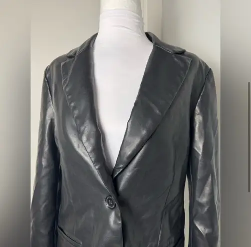 Rebecca Minkoff Black Lambskin Leather Blazer/Size Small